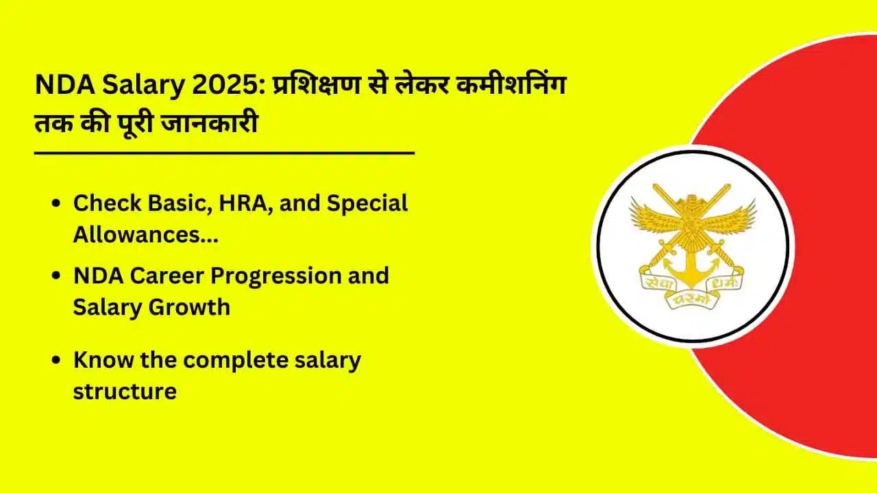 NDA Salary 2025 Complete information from training to commissioning