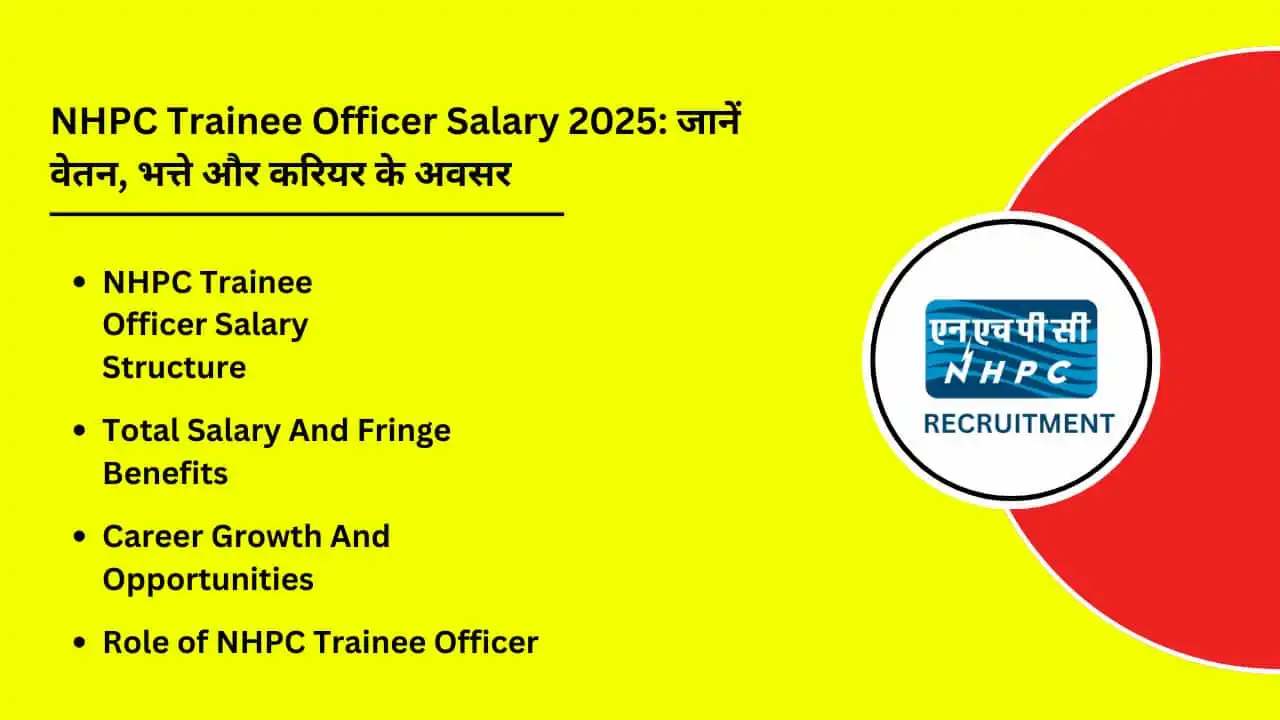 NHPC Trainee Officer Salary 2025 Jane Salary allowances Aue career opportunities