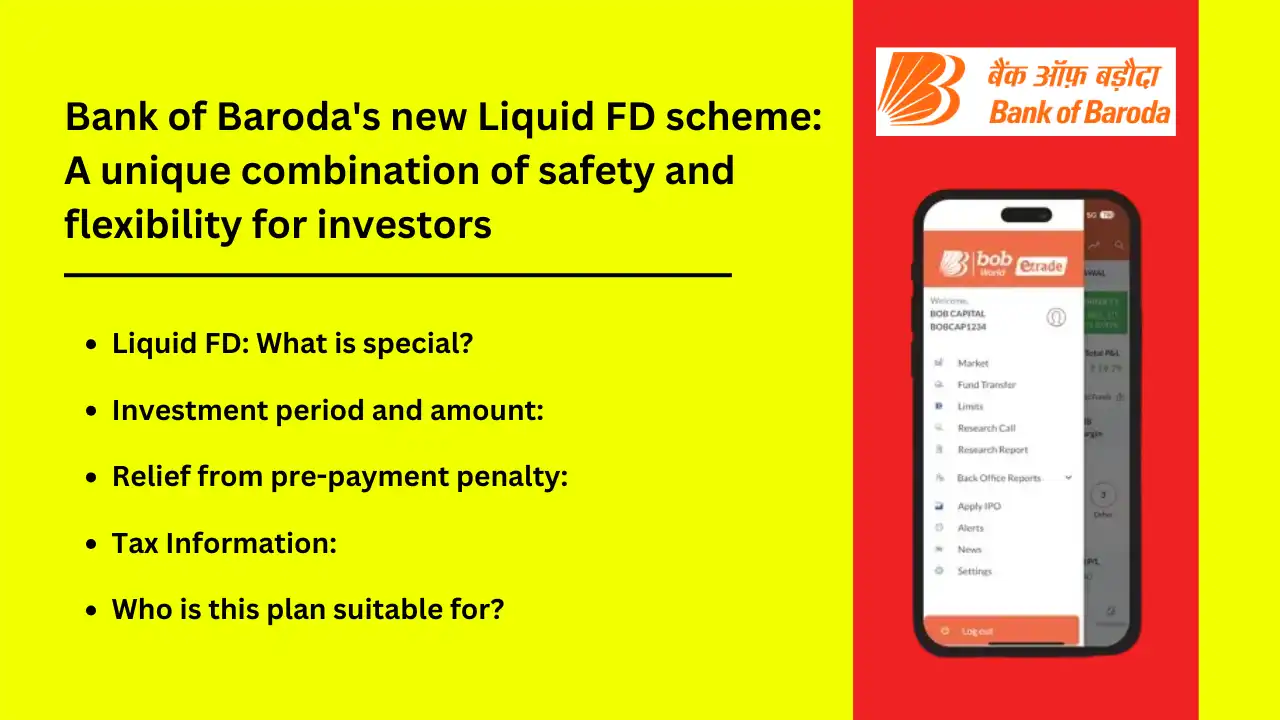 Bank of Barodas new Liquid FD scheme A unique combination of safety and flexibility for investors