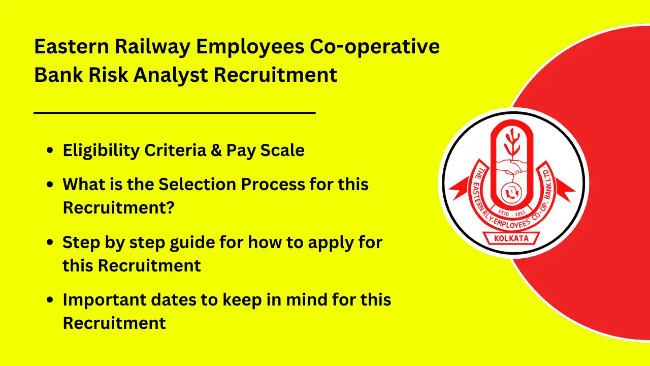 Eastern Railway Employees Co operative Bank Risk Analyst Recruitment