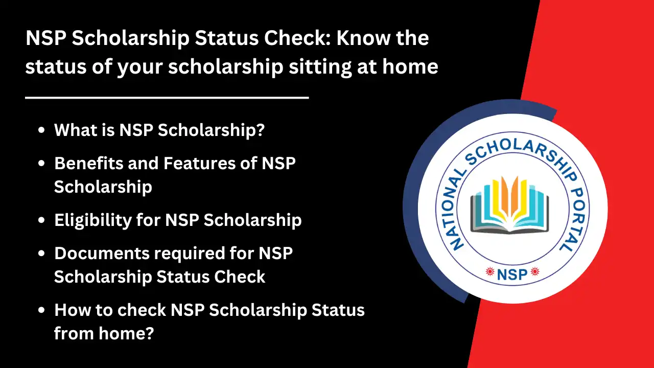 NSP Scholarship Status Check Know the status of your scholarship sitting at home