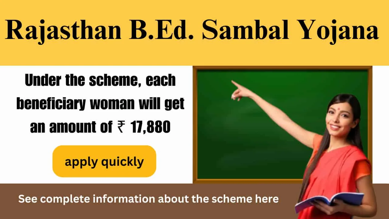 Rajasthan BEd Sambal Yojana Rajasthan governments big step for women in education